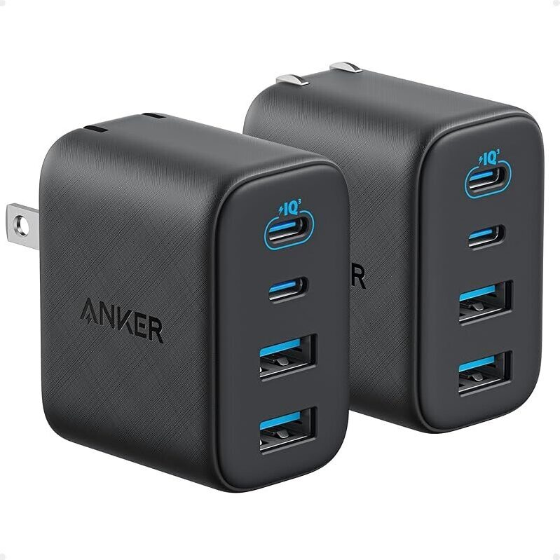 2-Pack Anker Zolo USB C Charger Block with 50W Max Output