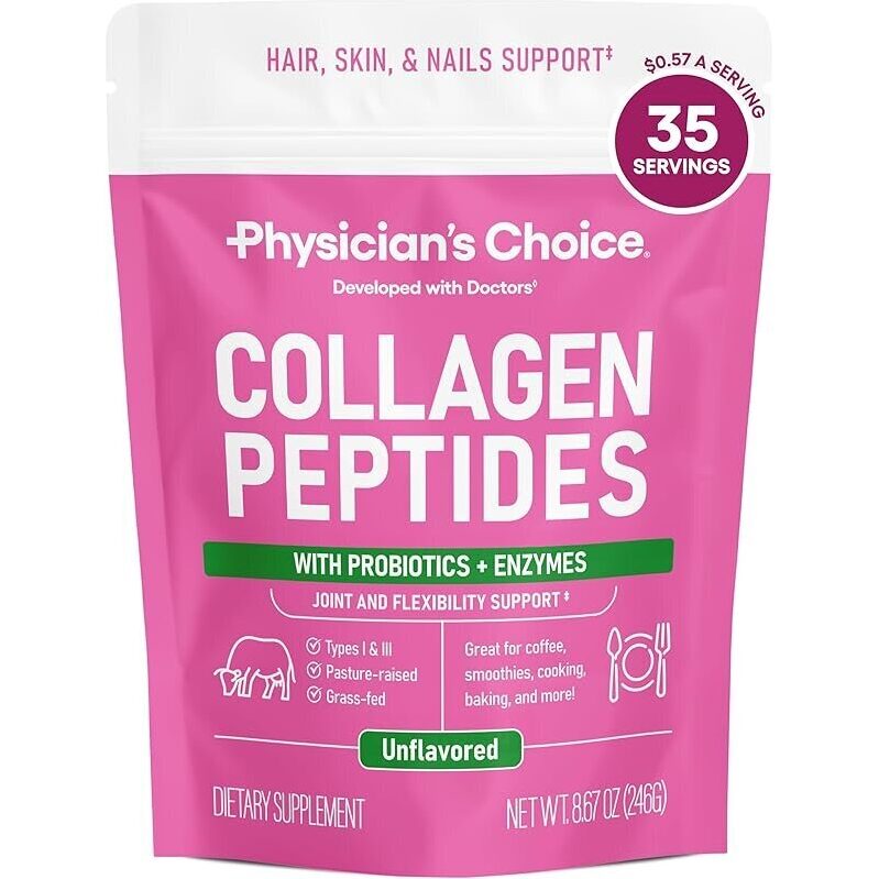 Physician's Choice Collagen Peptides - Unflavored Protein Powder