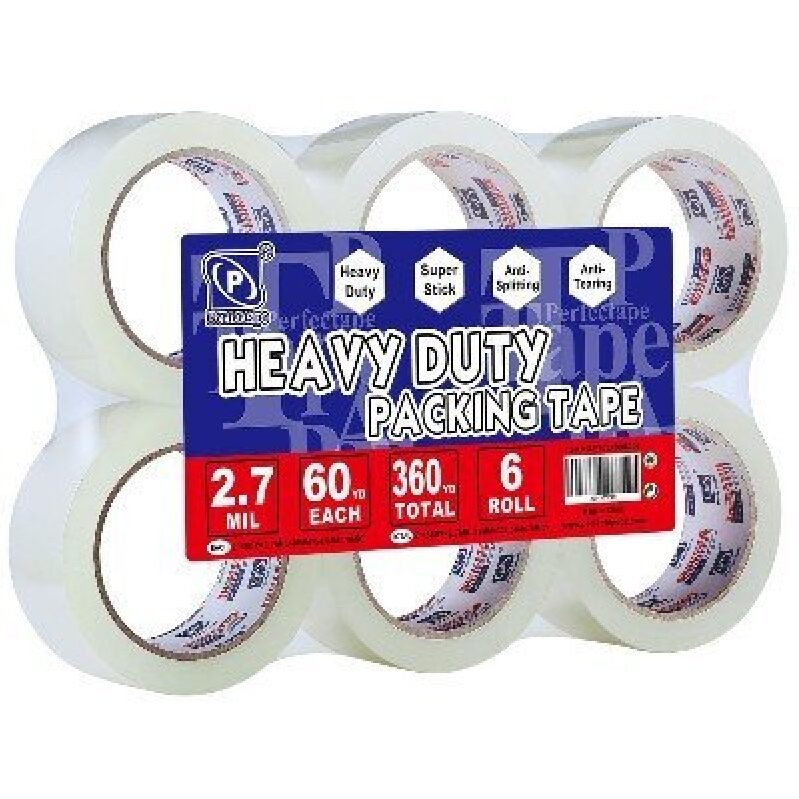 Heavy Duty Packing Tape - 6 Rolls, 60 Yards Each