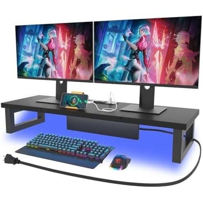 WESTREE Dual Monitor Stand with Power Outlets - 46% Discount