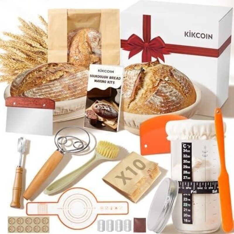 Kikcoin Sourdough Bread Making Kit: Perfect for Beginners - 48% OFF