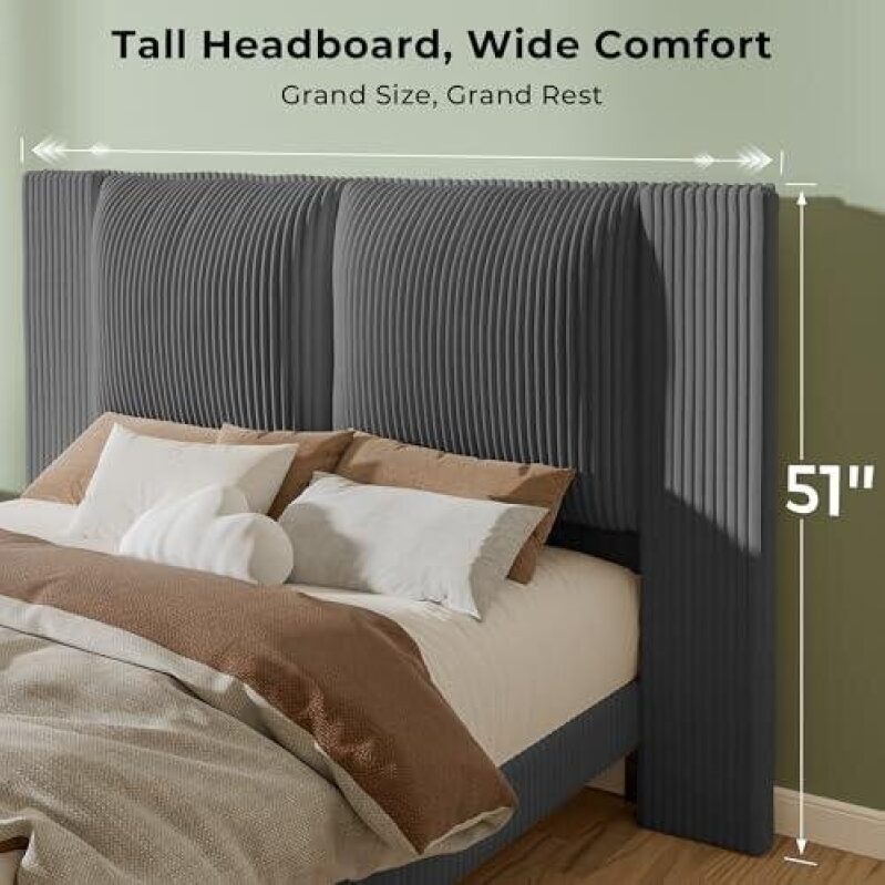 51-Inch Tall Headboard Bed Frame - 50% Discount