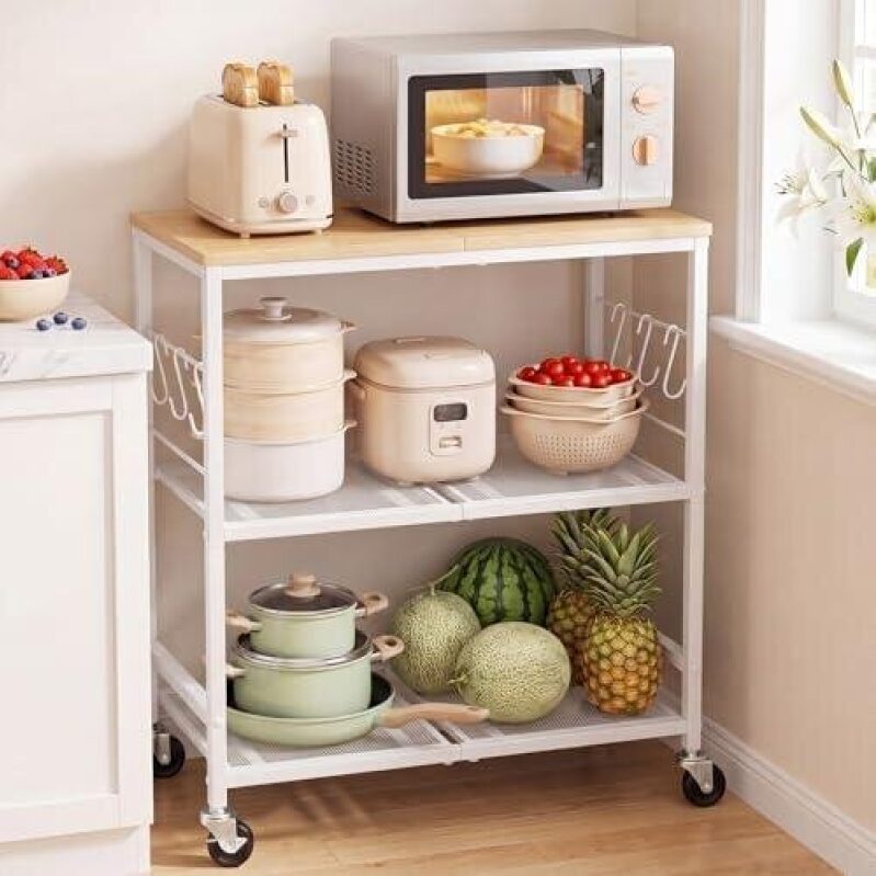45% OFF: Versatile Mobile Microwave Oven Cart - Perfect for Any Kitchen