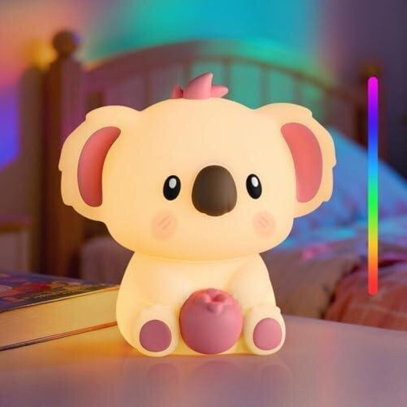 Touch-Sensitive Color-Changing LED Nightlight - Koala Design - Adjustable Brightness
