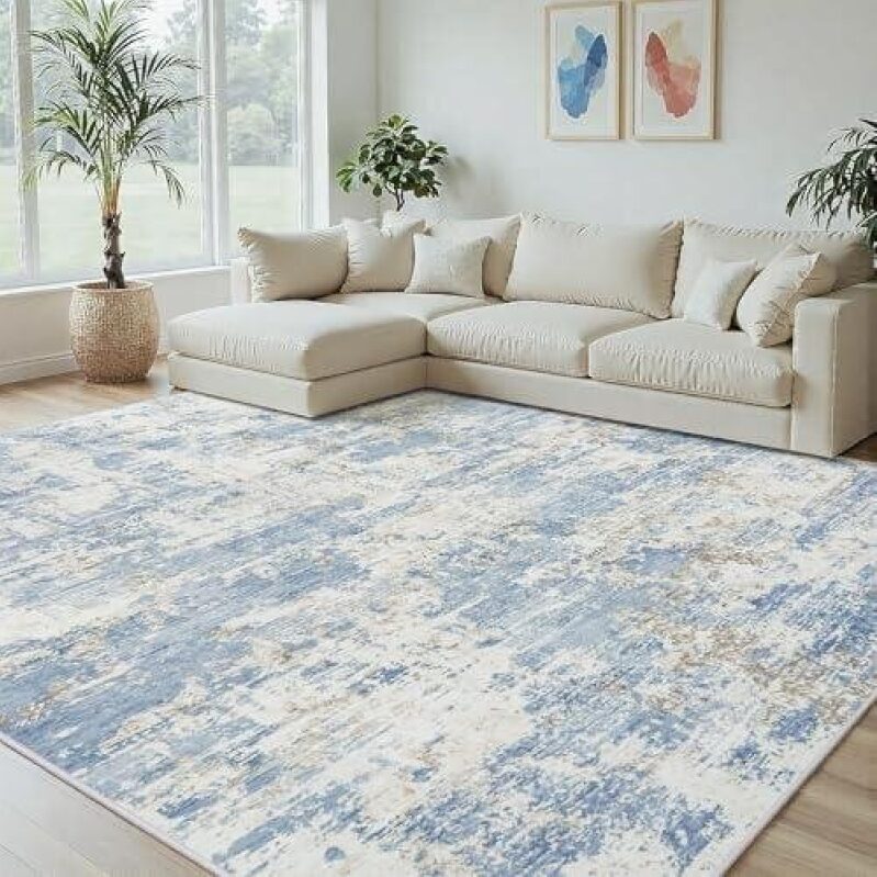 Modern Abstract Neutral Tone Rug - 50% OFF