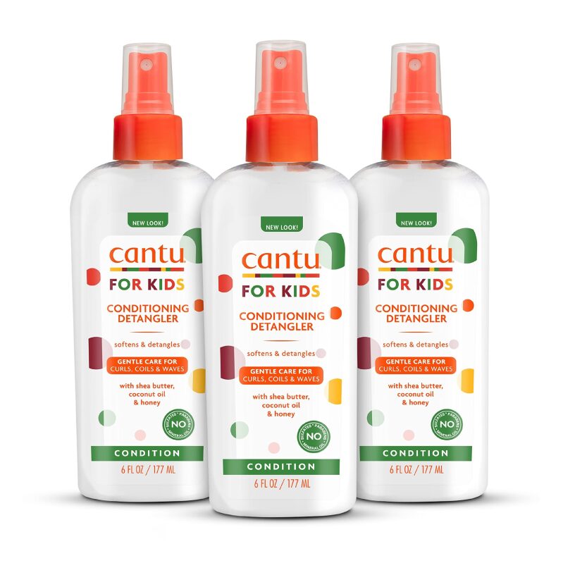 3-Pack Cantu Care for Kids Conditioning Detangler - Gentle Care for Curls, Coils & Waves