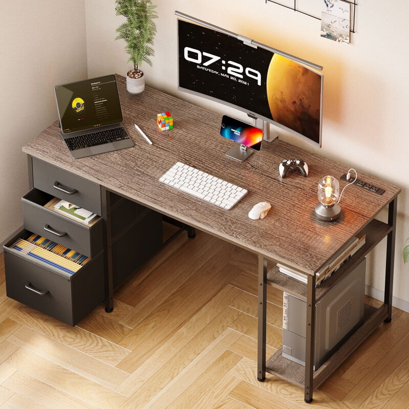 Casacomoda 51 Inch Computer Desk with File Drawers - Premium Workspace Solution