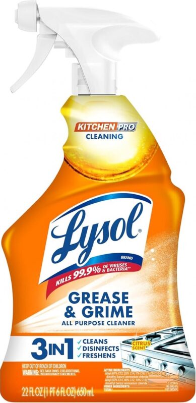 Lysol Pro Kitchen Spray Cleaner and Degreaser - Powerful Kitchen Cleaning Solution