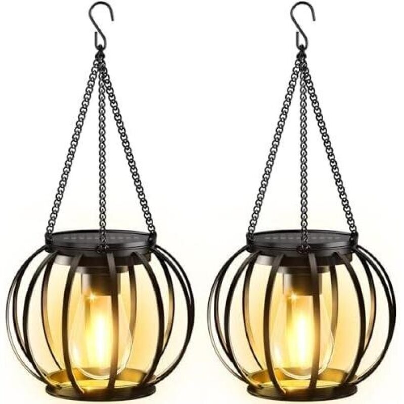 Upgraded Waterproof Solar Hanging Lanterns - 50% OFF