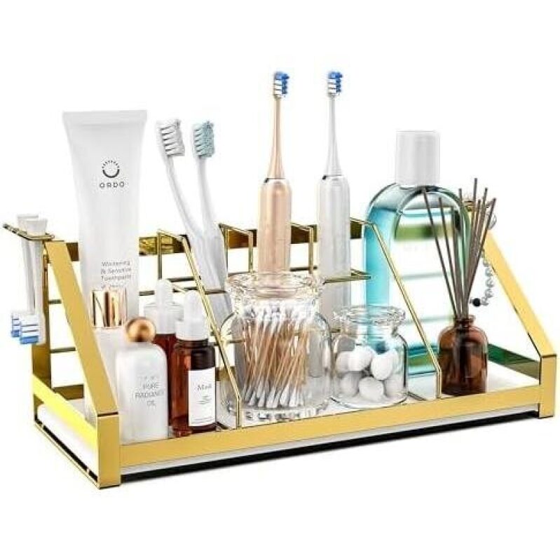 Premium Gold Toothbrush Organizer - 50% Discount