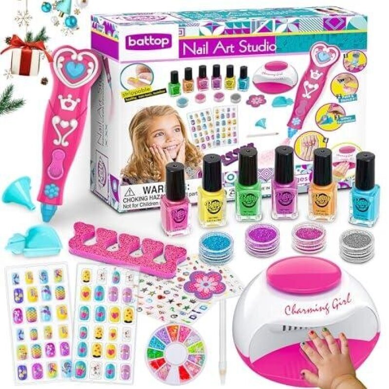 BATTOP Nail Art Studio Set: 55% OFF - Fun and Creative Nail Painting Kit for Kids