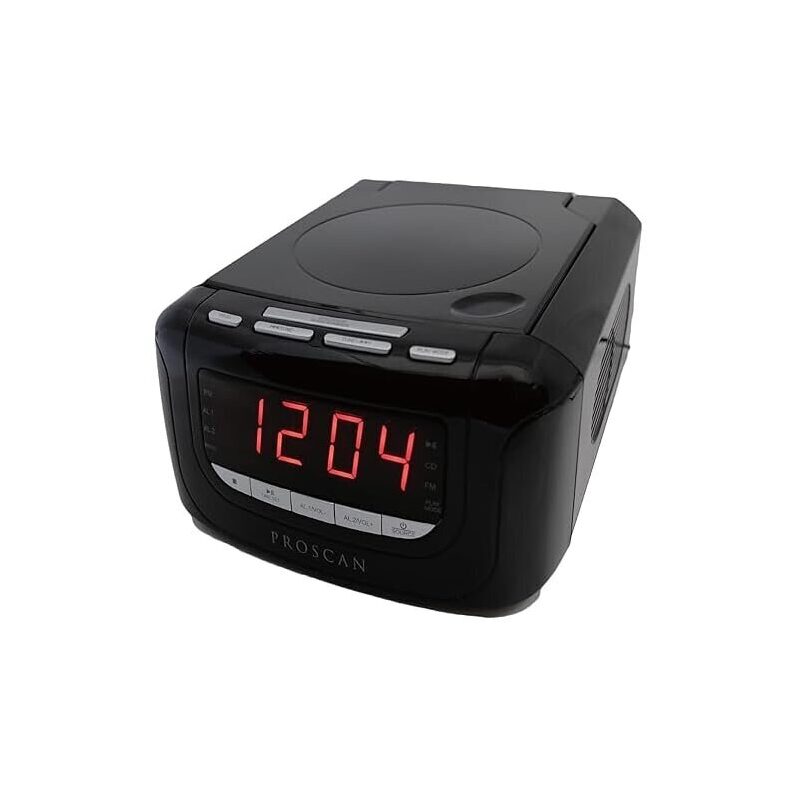 Affordable PROSCAN CD Clock Radio with USB Charger
