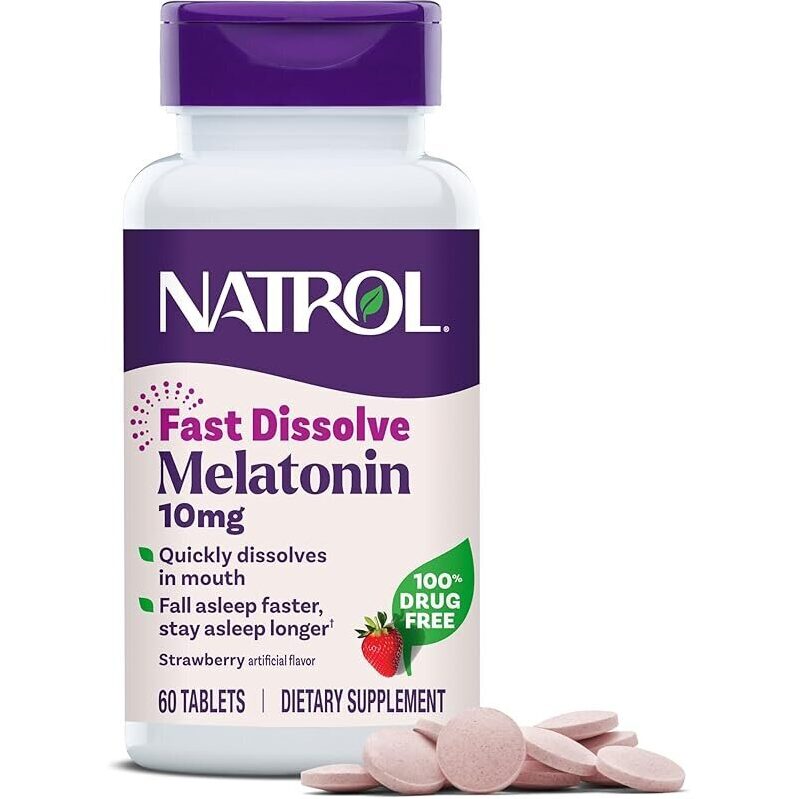 Natrol 10mg Melatonin Fast Dissolve Tablets - 60ct, Strawberry Flavor