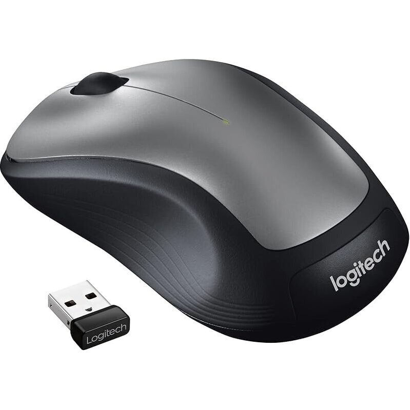 Logitech M310 Wireless Mouse - Silver, Full-Size, Ambidextrous Design