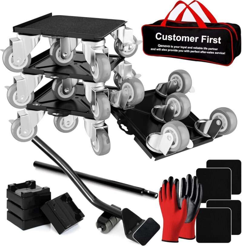 Qenovo 5-Wheels Heavy Duty Furniture Dolly Set