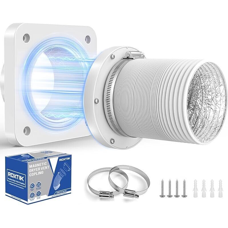 RDXTIK DV180 Magnetic Dryer Vent Connector - Easy Installation, Prevents Air Leakage