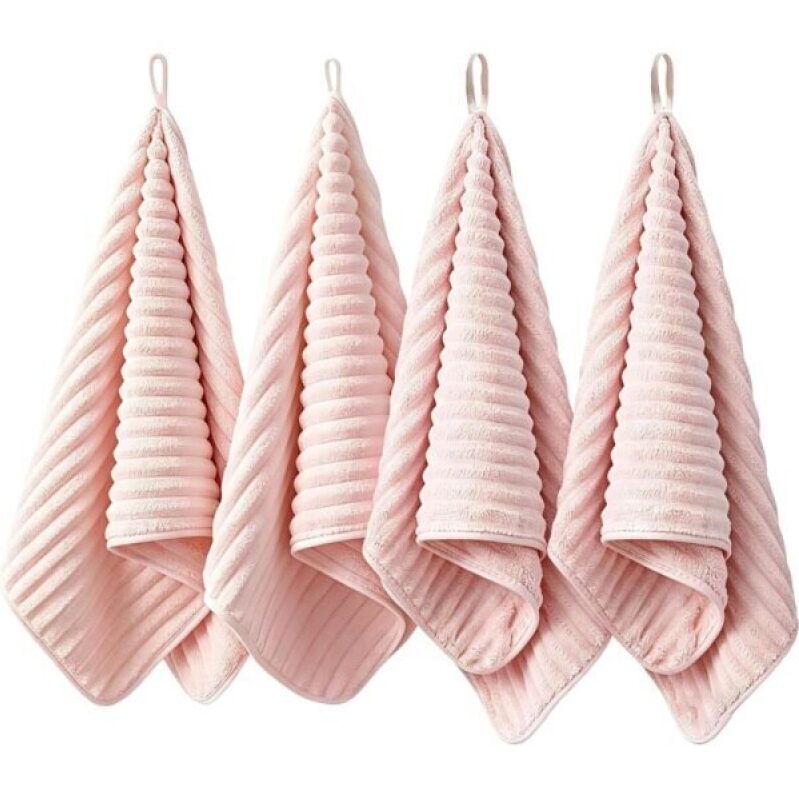 LMMINBZ 4 Pack Pink Ultra-Soft Microfiber Towels - 33% Off