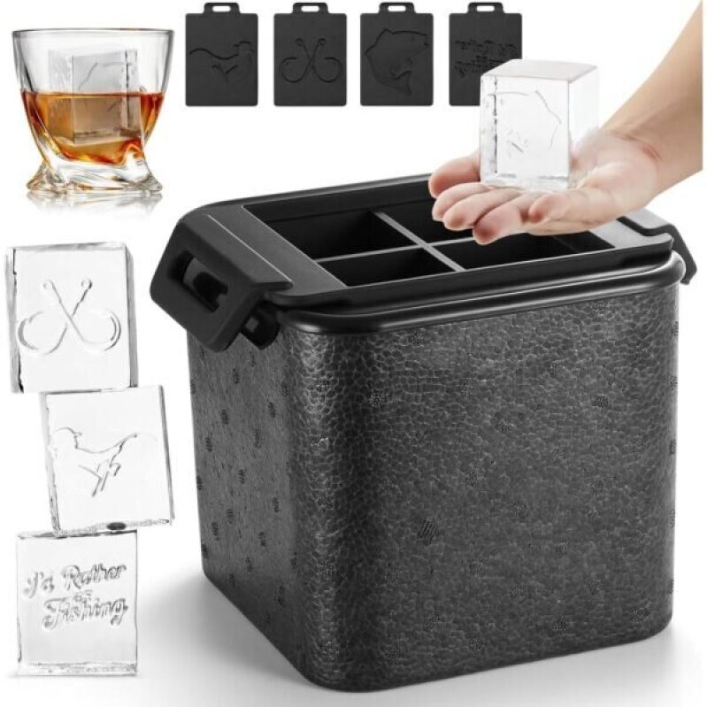 Premium Square Ice Mold with Storage Bin -51% Off