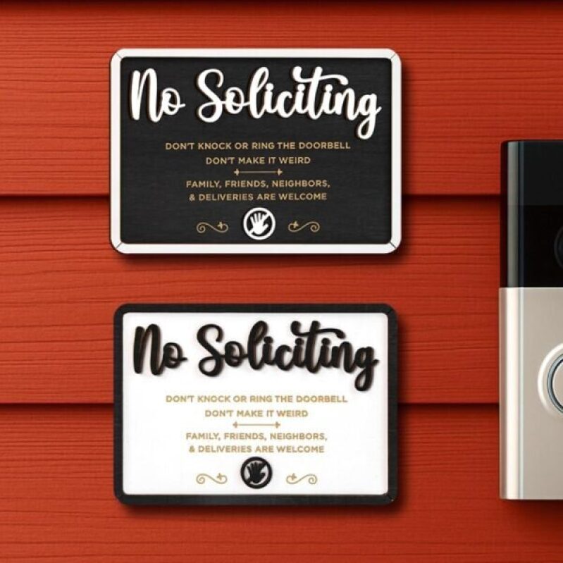 No Soliciting Door Signs -50% Off