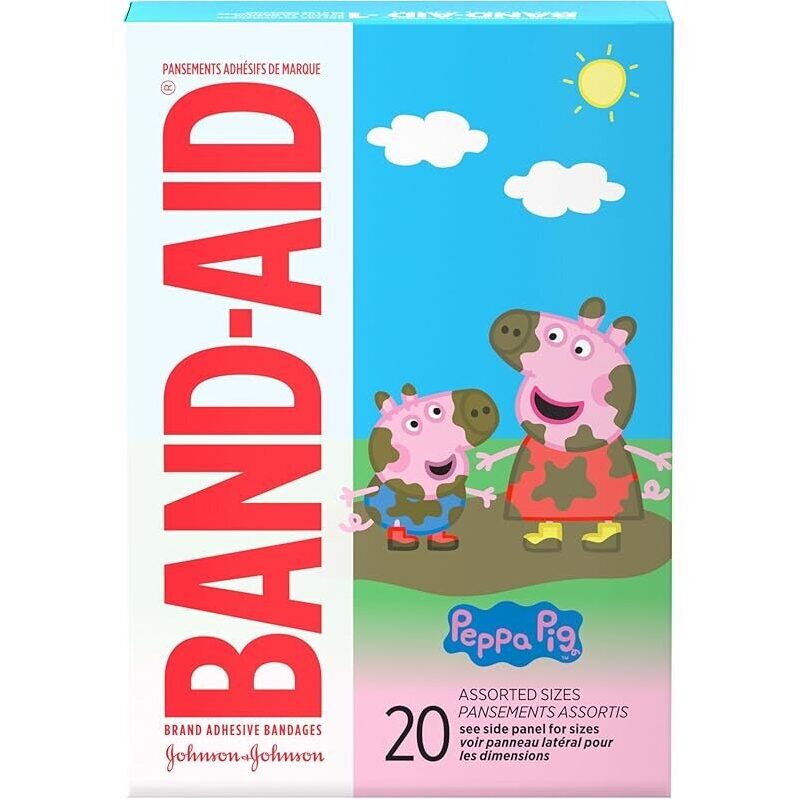 Peppa Pig Band-Aid Adhesive Bandages, 20-Count