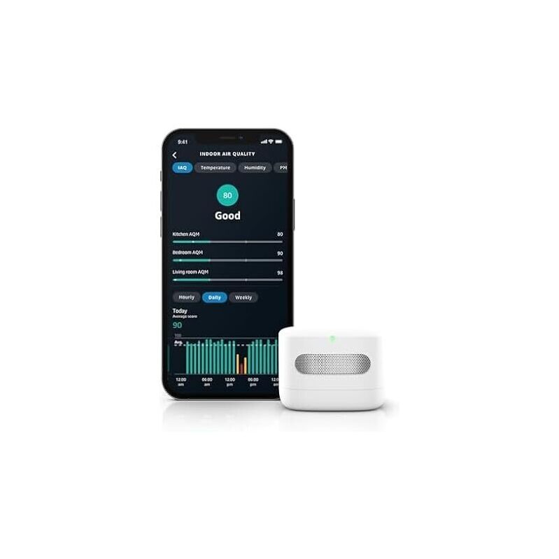 Amazon Smart Air Quality Monitor with Alexa Compatibility - Refurbished