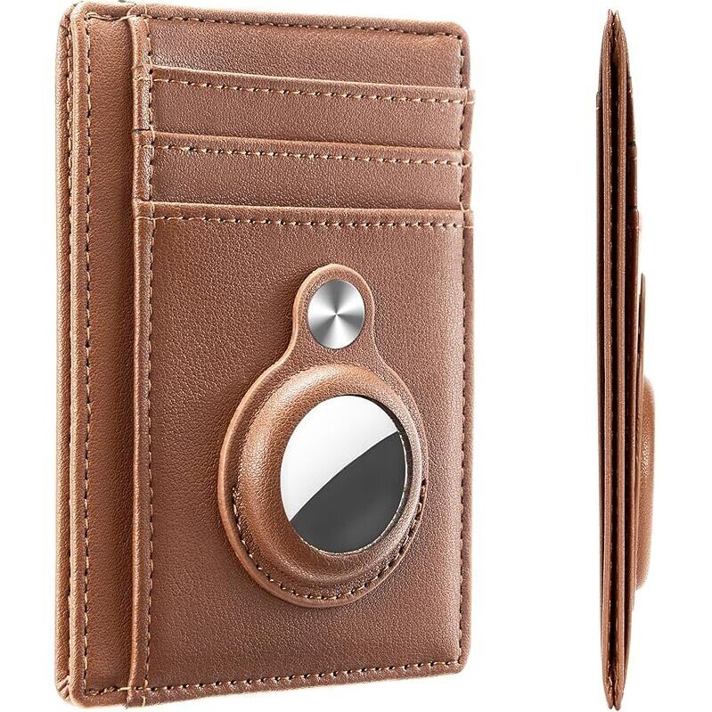 RFID Blocking Slim Minimalist Front Pocket Air Tag Wallet for Men