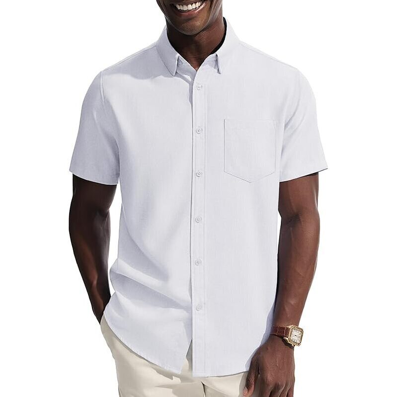 PJ Paul Jones Men's Short Sleeve Dress Shirt - Crisp and Comfortable