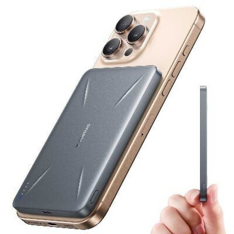 5000mAh Wireless Magnetic Charging Power Bank - Reliable and Sleek Design