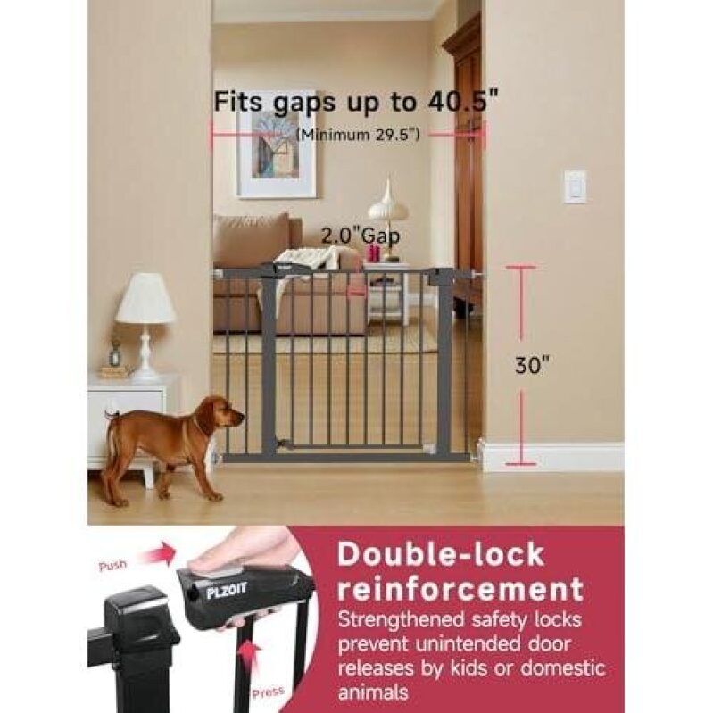PLZOIT Wide Stair Pet Safety Gate - 50% OFF