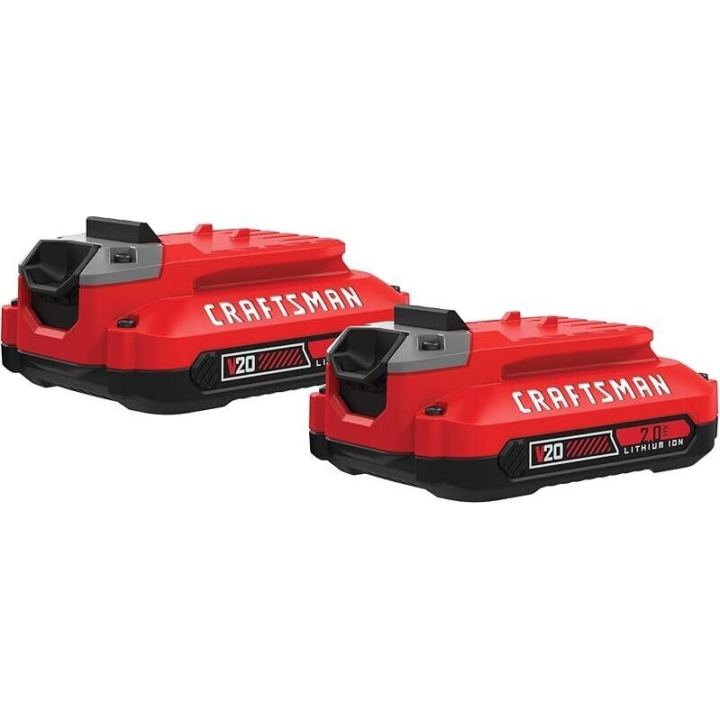 CRAFTSMAN V20 Lithium Ion Battery 2.0 Ah 2-Pack for Heavy Duty Jobs