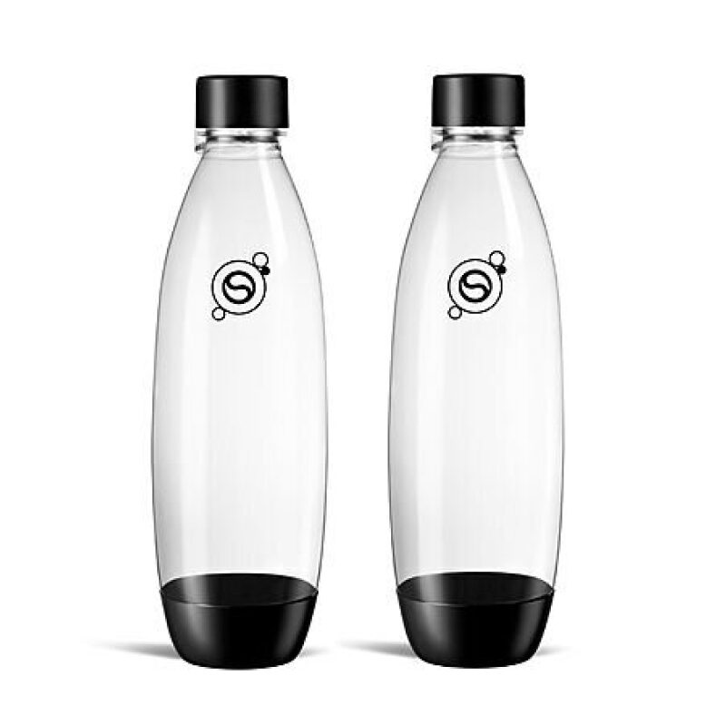 2-Pack 1-L SodaStream Slim Carbonating Bottles (Black) - Great Deal