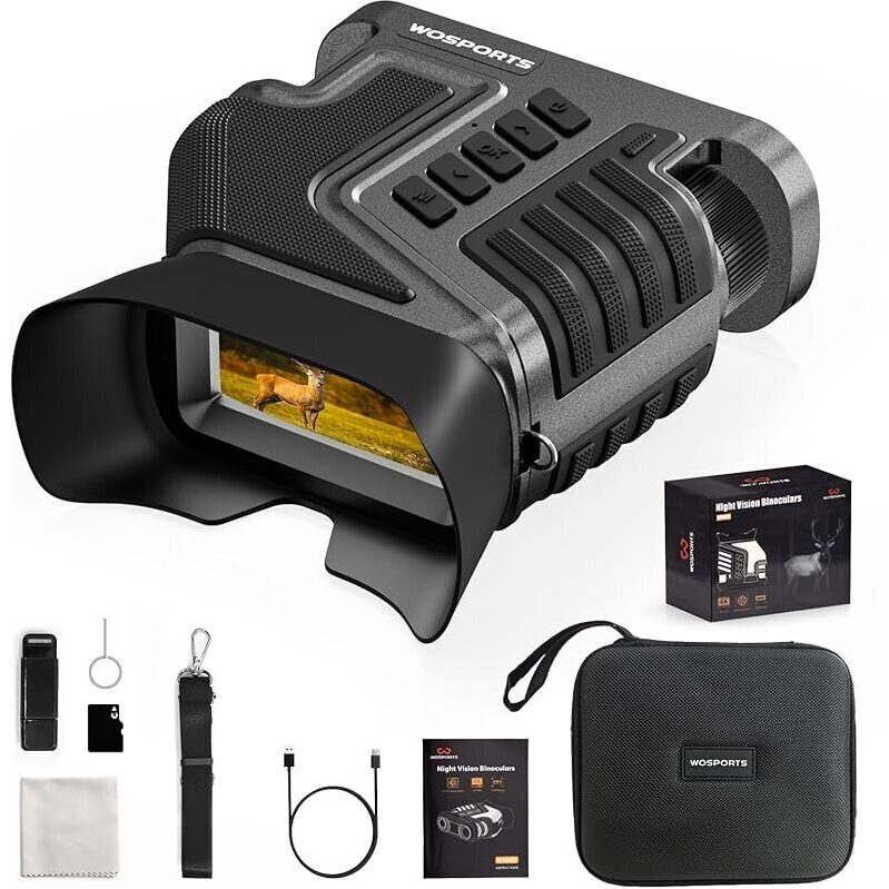 WOSPORTS 4K Night Vision Goggles - High-Performance Hunting Gear