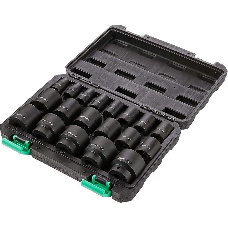 Amazon Basics 1/2 Inch Impact Socket Set - 19-Piece