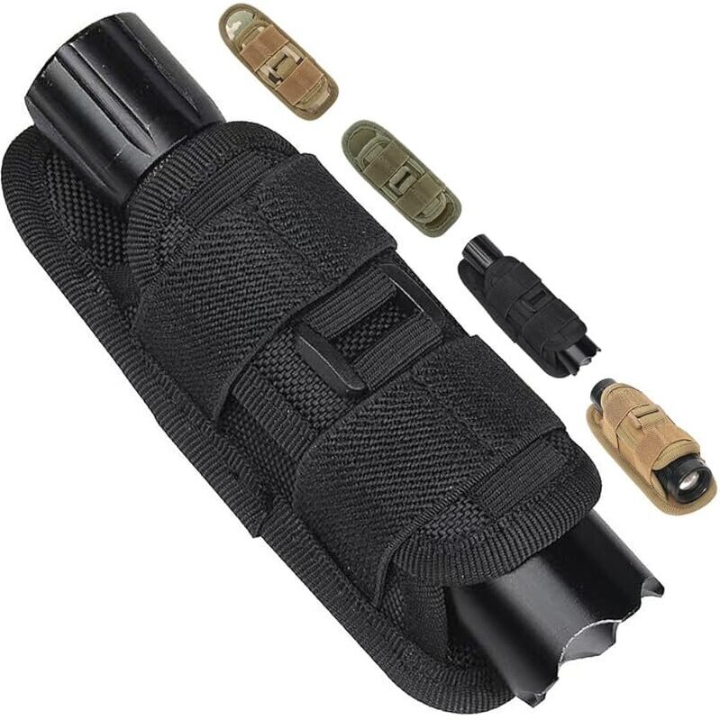 Tactical Flashlight Pouch with 360 Degree Carabiner Reel Clip - Essential Gear for Every Enthusiast