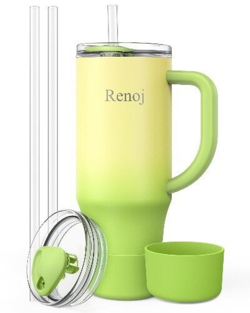 Renoj 32oz Stainless Steel Insulated Tumbler with Lids and Straws