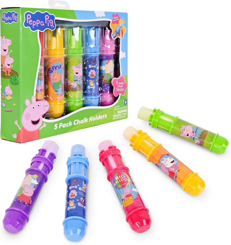 Peppa Pig Chalk Holders - 5 Pack - Perfect for Kids' Creativity