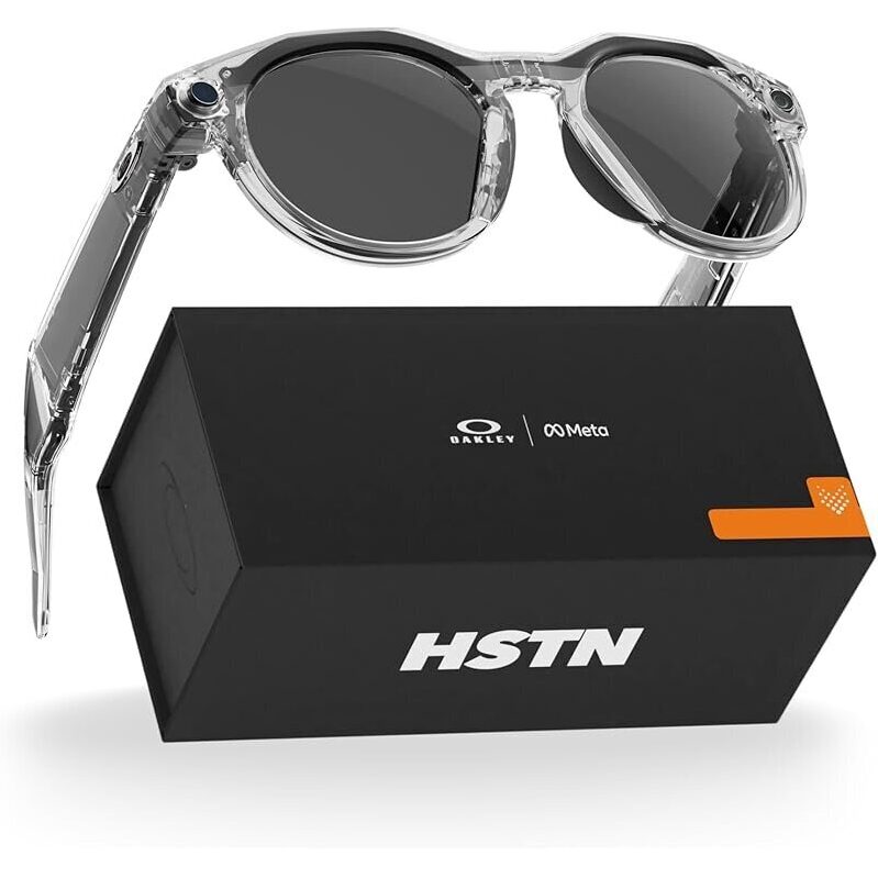 Oakley Meta HSTN Clear Smart AI Glasses with Meta AI