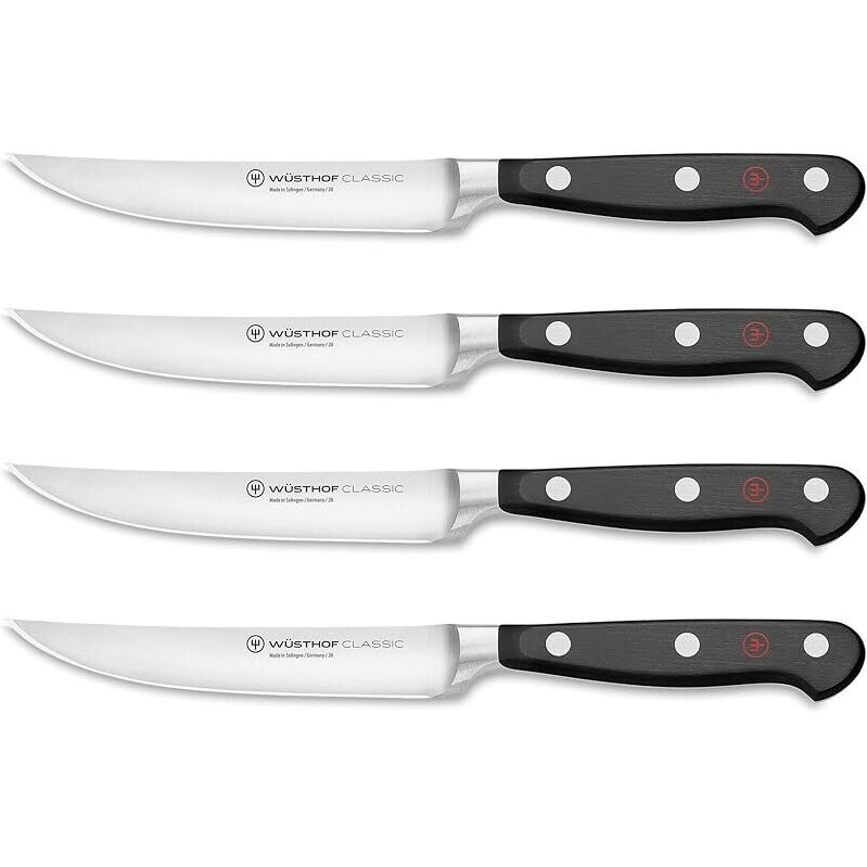 Wüsthof Classic 4-Piece Steak Knife Set - Premium Quality Kitchen Knives