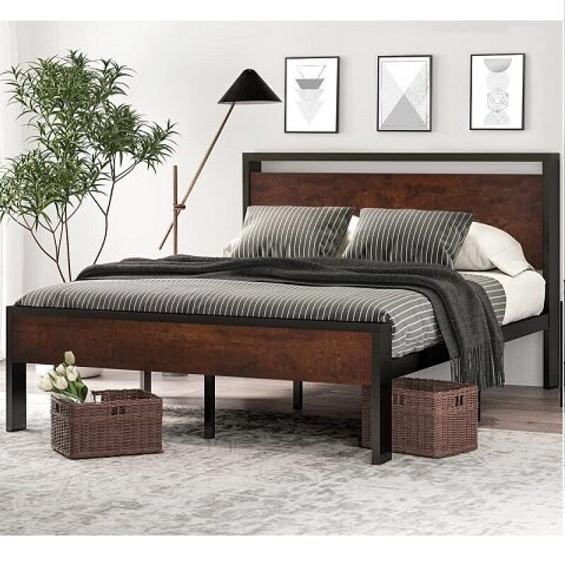 Affordable Queen Size Metal Frame Bed - $126.06, Free Shipping