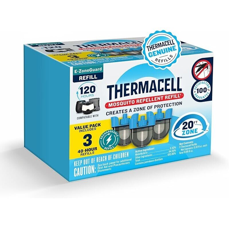 Thermacell Rechargeable Mosquito Repeller Refills 3ct - Effective, Long-Lasting Protection