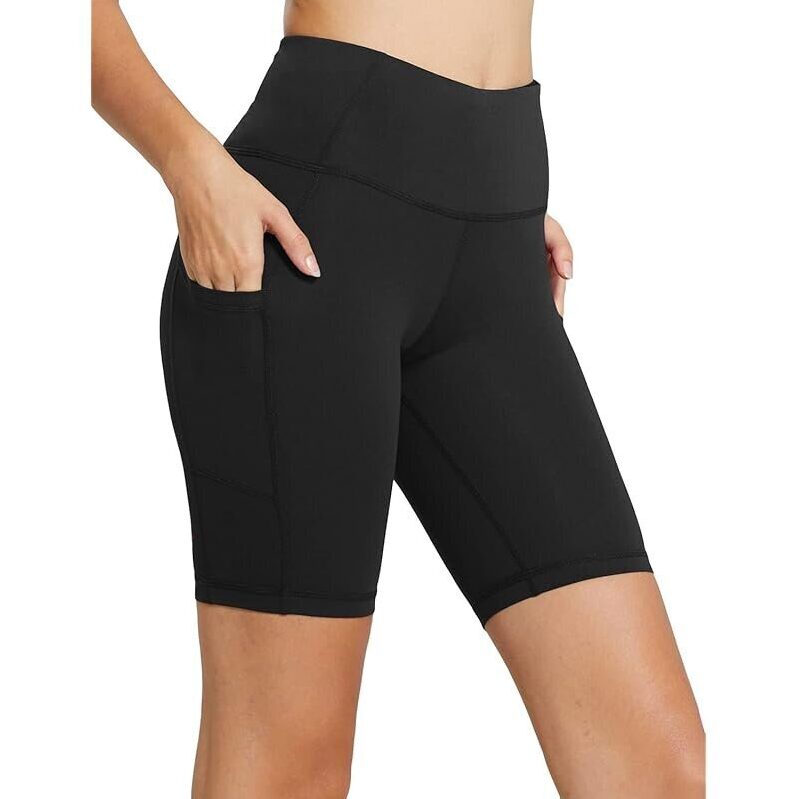 BALEAF Women's High Waist Biker Shorts with Pockets