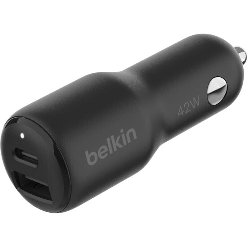 Belkin BoostCharge 42-Watt Dual Port Fast Car Charger - Efficient and Reliable