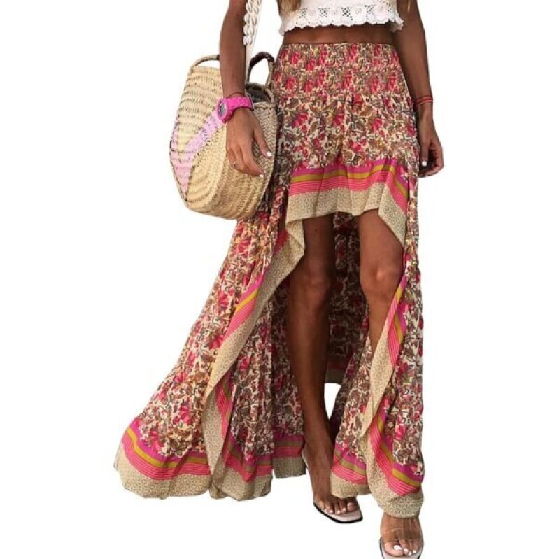 BTFBM Women's Floral Long Skirts Dress -69% Off