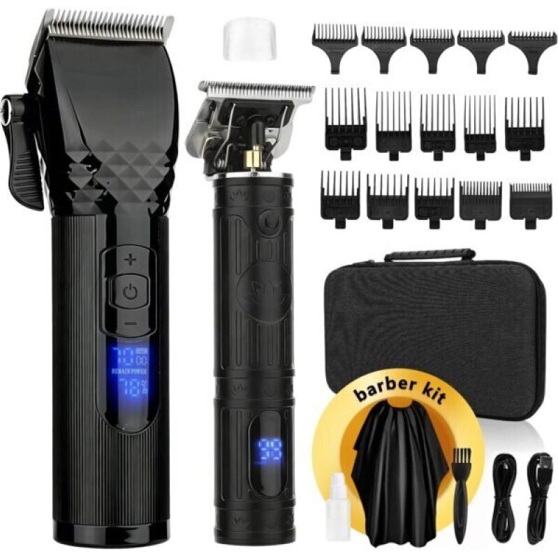 Professional Barber Clippers and Trimmer Set for Men - 47% Off