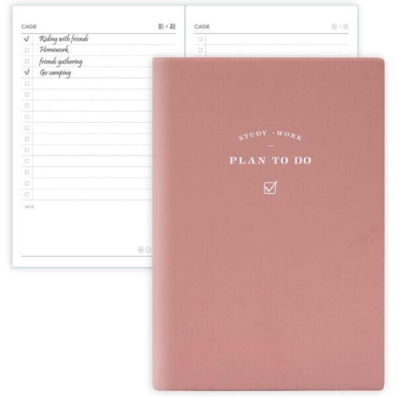 CAGIE Task Management Notebook 192 Pages 5.3” x 7.5” Leather To-Do List -50%