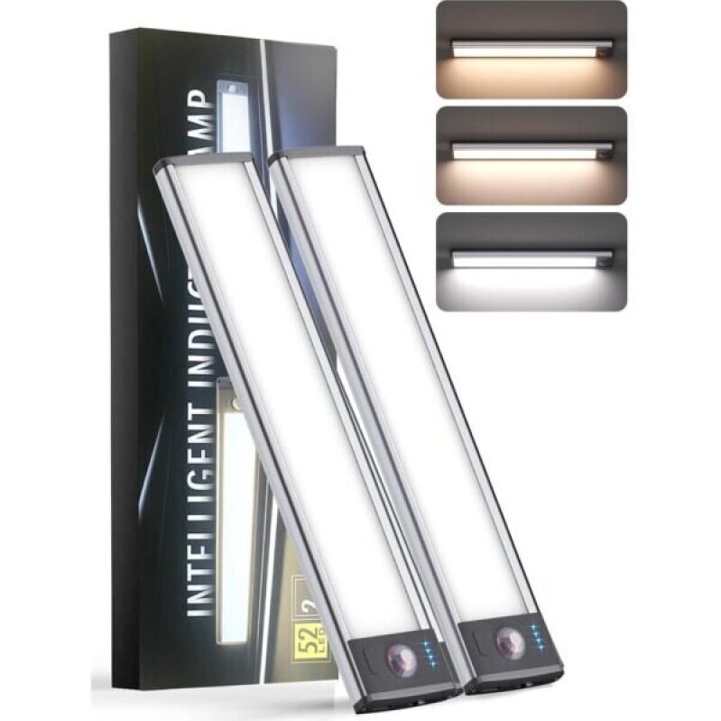 Rechargeable Battery Operated 52 LED 3 Color Motion Sensor Night Light - 47% Off