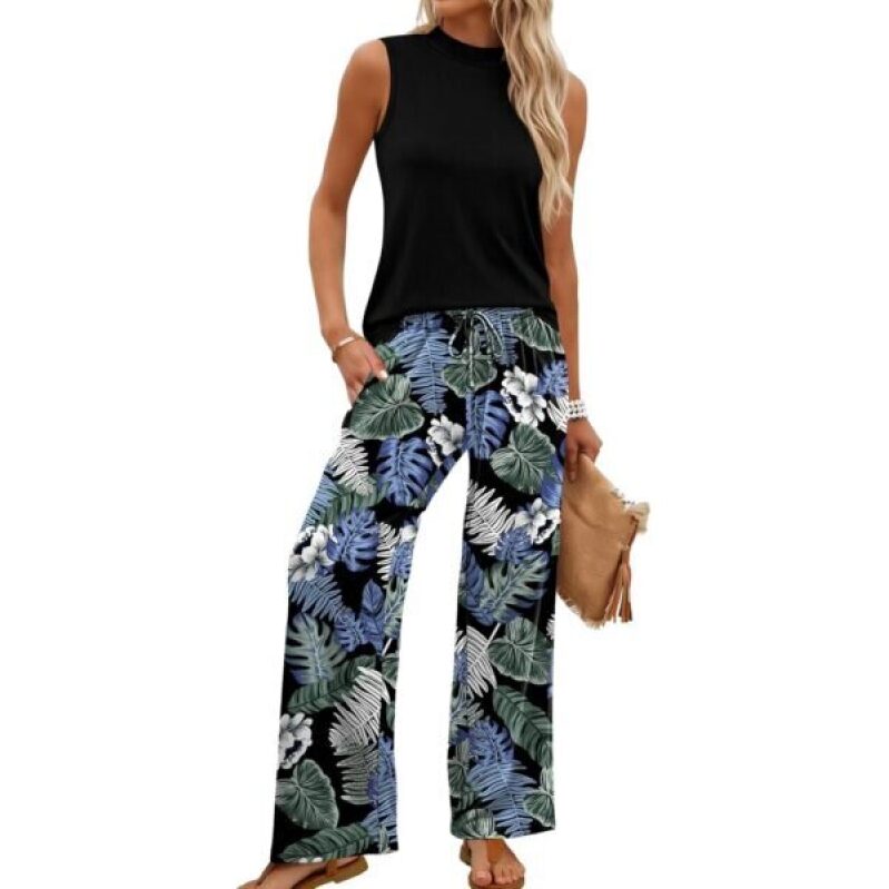 WIHOLL Women's Two-Piece Set - Summer/Spring Fashion for Cruise, Airport, Beach