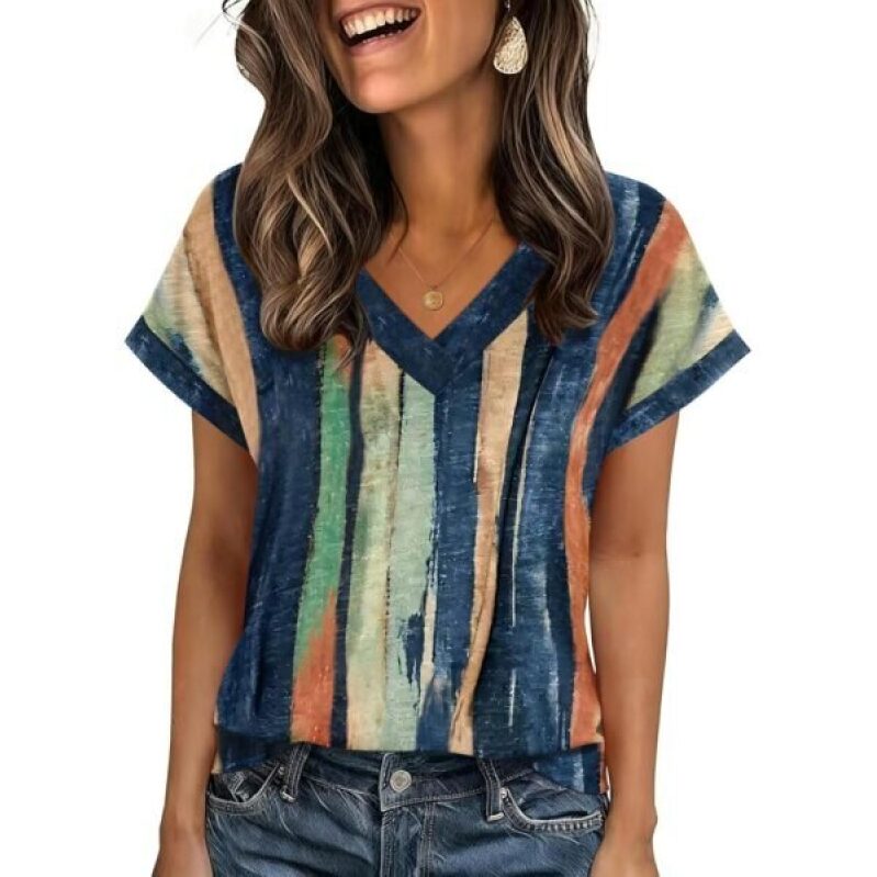 Zeagoo Women's Stylish Summer Short Sleeve Casual Shirt
