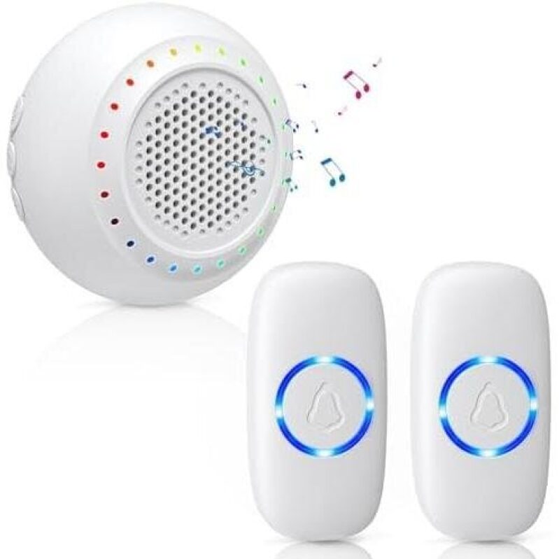 Wireless Doorbell with 1000ft Range - 48 Ring Tones, 4 Volume Levels, LED Flashing, Waterproof - 50% OFF