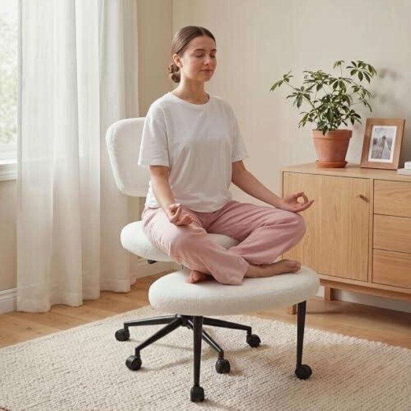 Waleaf Ergonomic Cross-Leg Office Chair - 40% Off